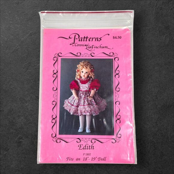 Lot 5 Connie Lee Finchum Doll Clothes Patterns UNCUT 16"–24" Kellie & Emilia 90s - Picture 6 of 11